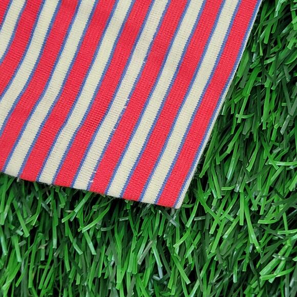 VTG 70s Manhattan Nature Knit Striped Polo Shirt Mens Small 3-Button Placket - Picture 3 of 9